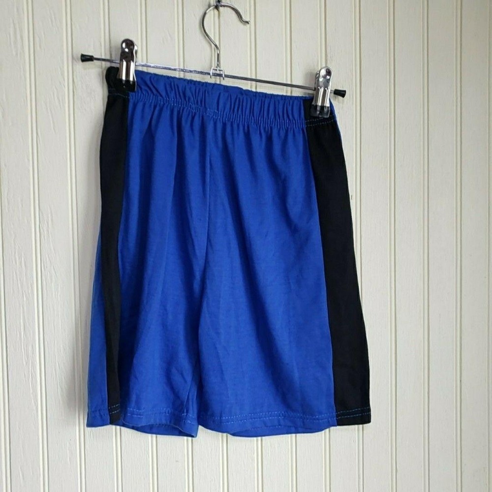 Quad Seven Shorts Boys 8-10 Blue Flame Resistant Athletic Elastic Waist Gym